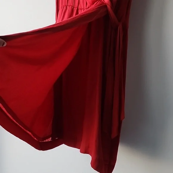 Zara Faux Wrap Tie Flowy Collared Tank Dress - Picture 3 of 6